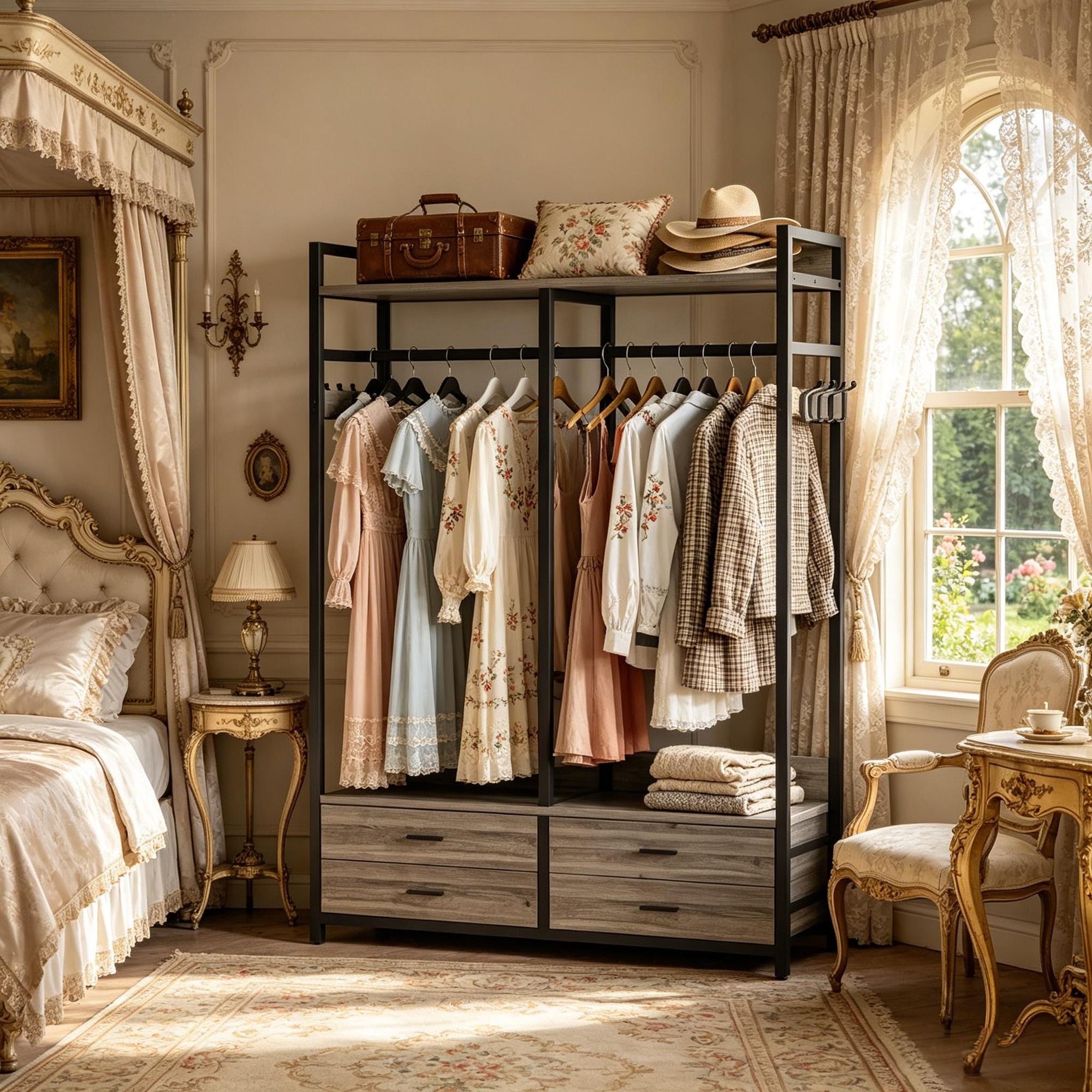 Rustic Freestanding Closet Organizer