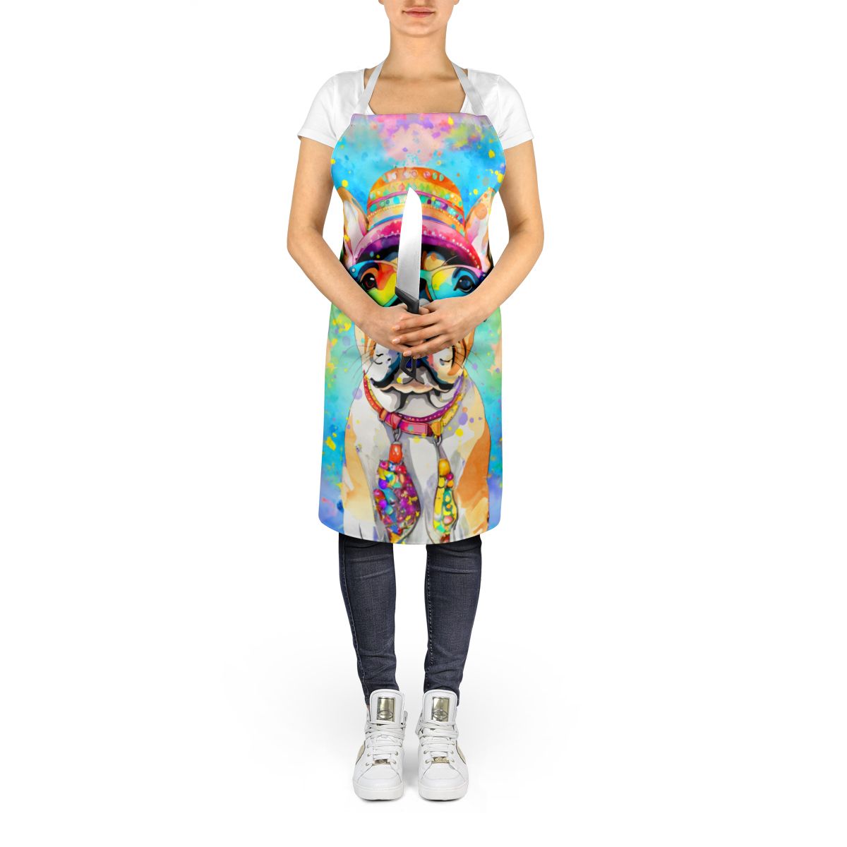 French Bulldog Hippie Dawg Kitchen and Craft Apron