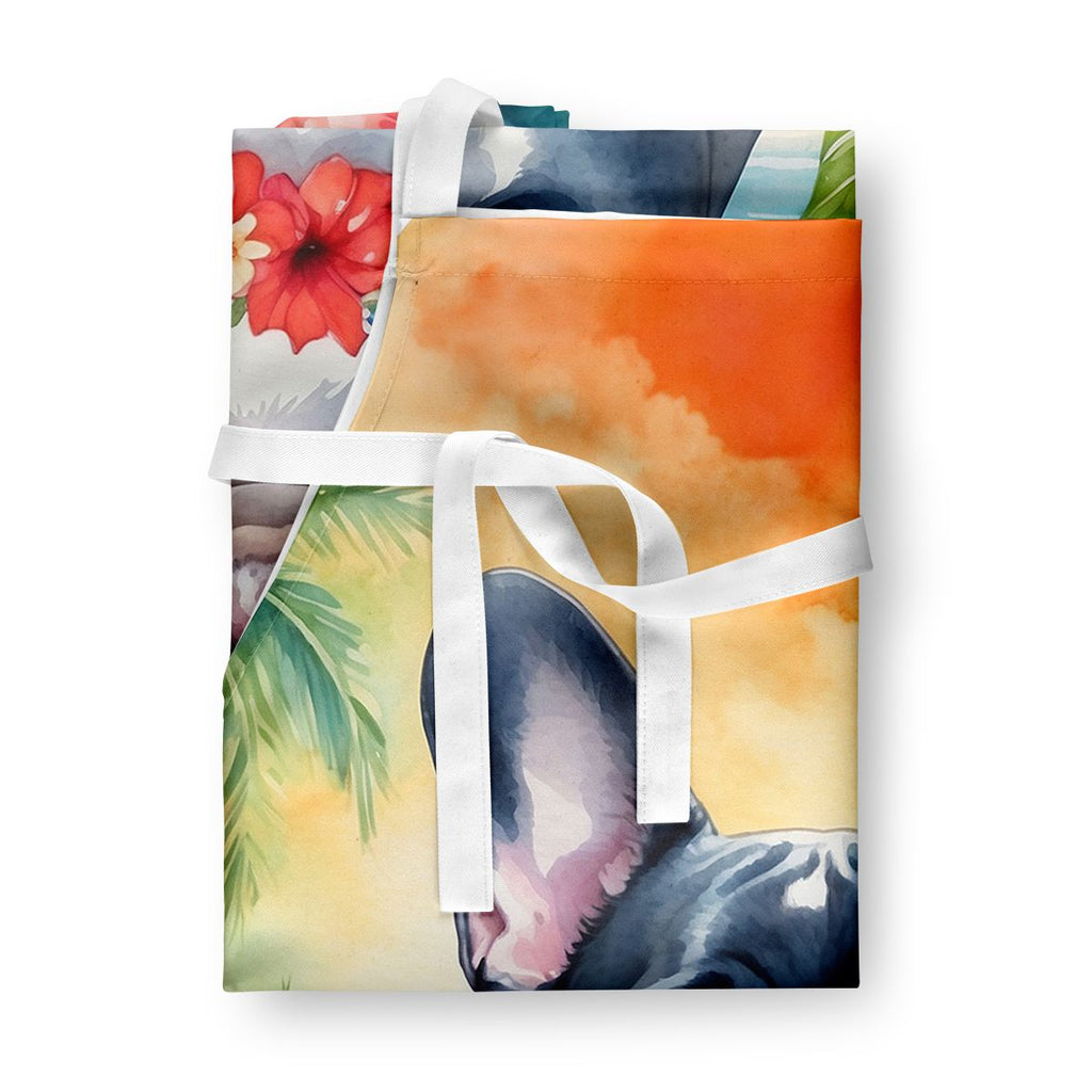Versatile Bib-Style Apron with Vibrant Artwork for Cooking and Gardening