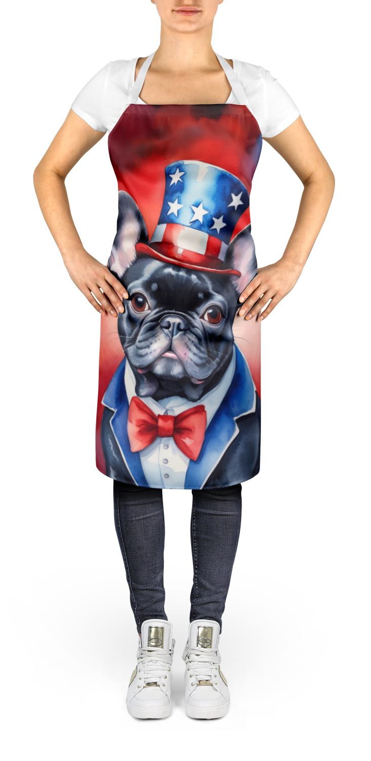 Patriotic French Bulldog Bib Apron