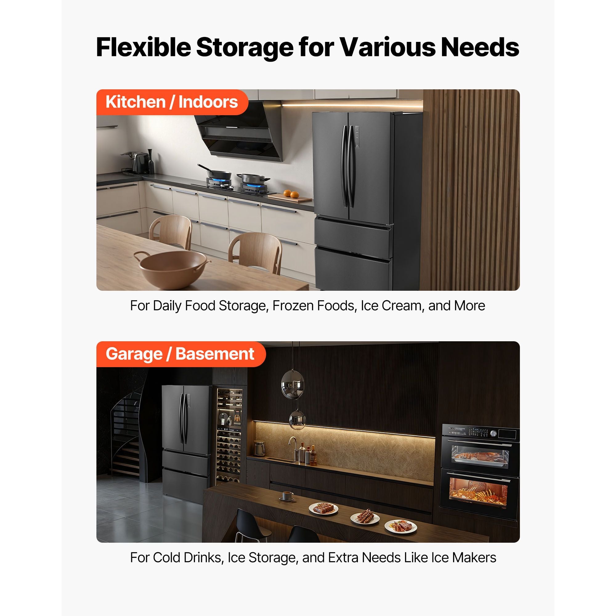 18.9 Cu.. French Door Refrigerator with Smart Cooling and LED Display