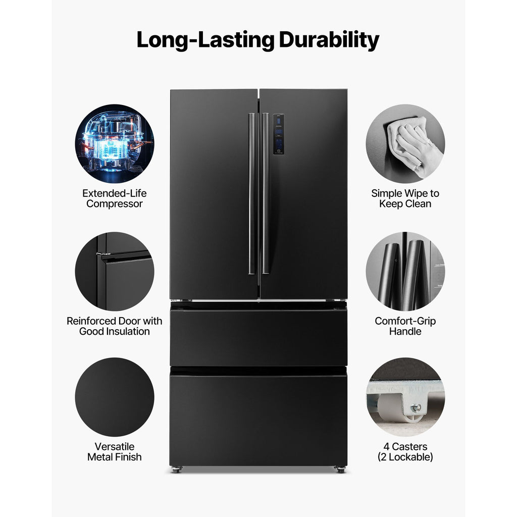 18.9 Cu.. French Door Refrigerator with Smart Cooling and LED Display