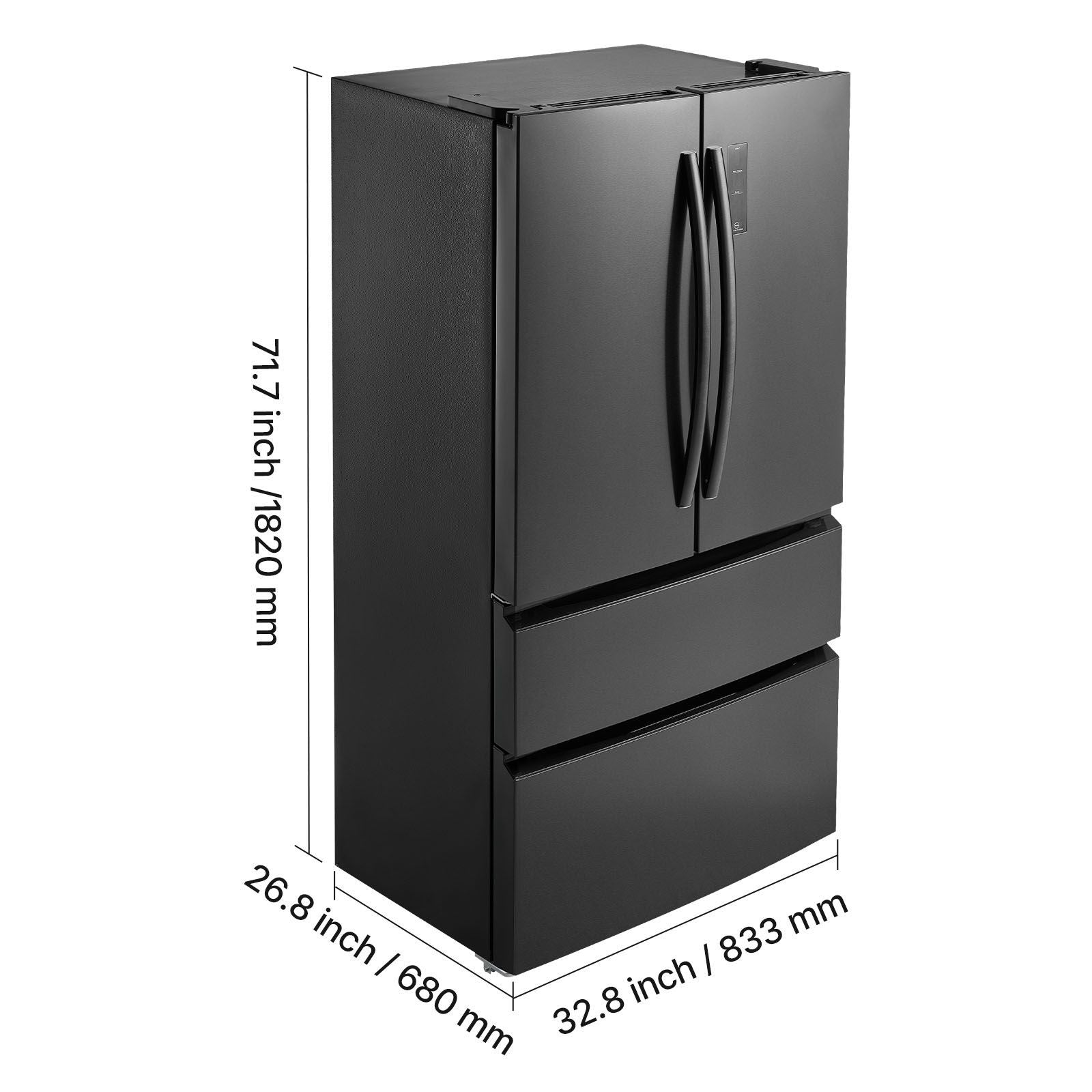 18.9 Cu.. French Door Refrigerator with Smart Cooling and LED Display