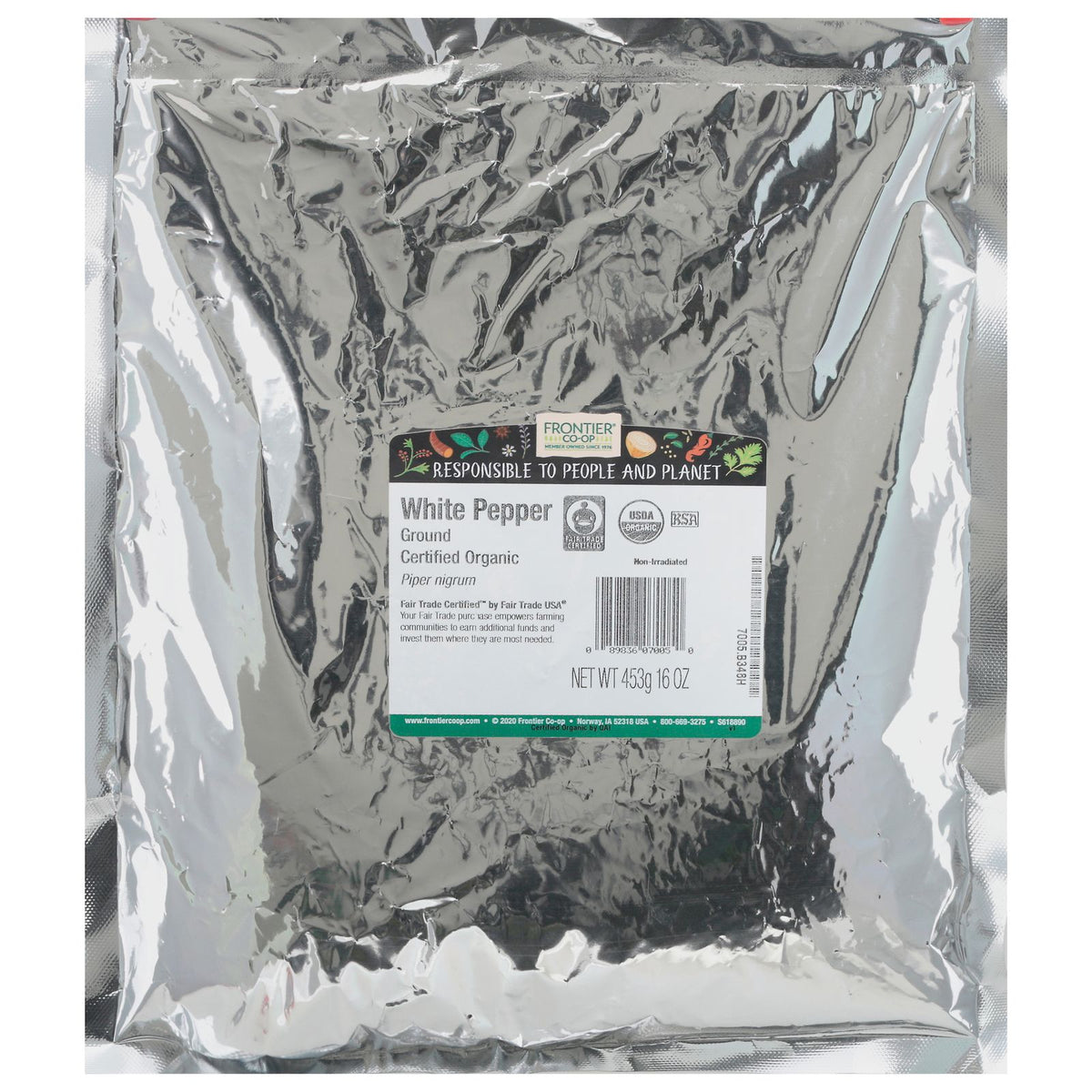 Frontier Herb Organic Ground White Pepper
