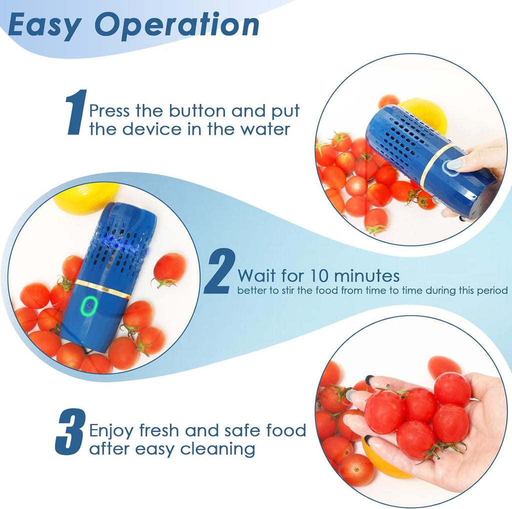 Fruit and Vegetable Purifier Cleaner Washing Machine Capsule Shape Disinfection OH-ion Purification