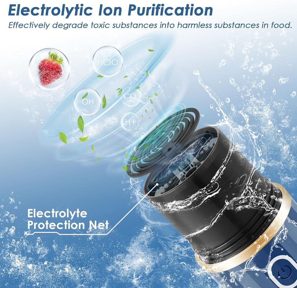 Fruit and Vegetable Purifier Cleaner Washing Machine Capsule Shape Disinfection OH-ion Purification