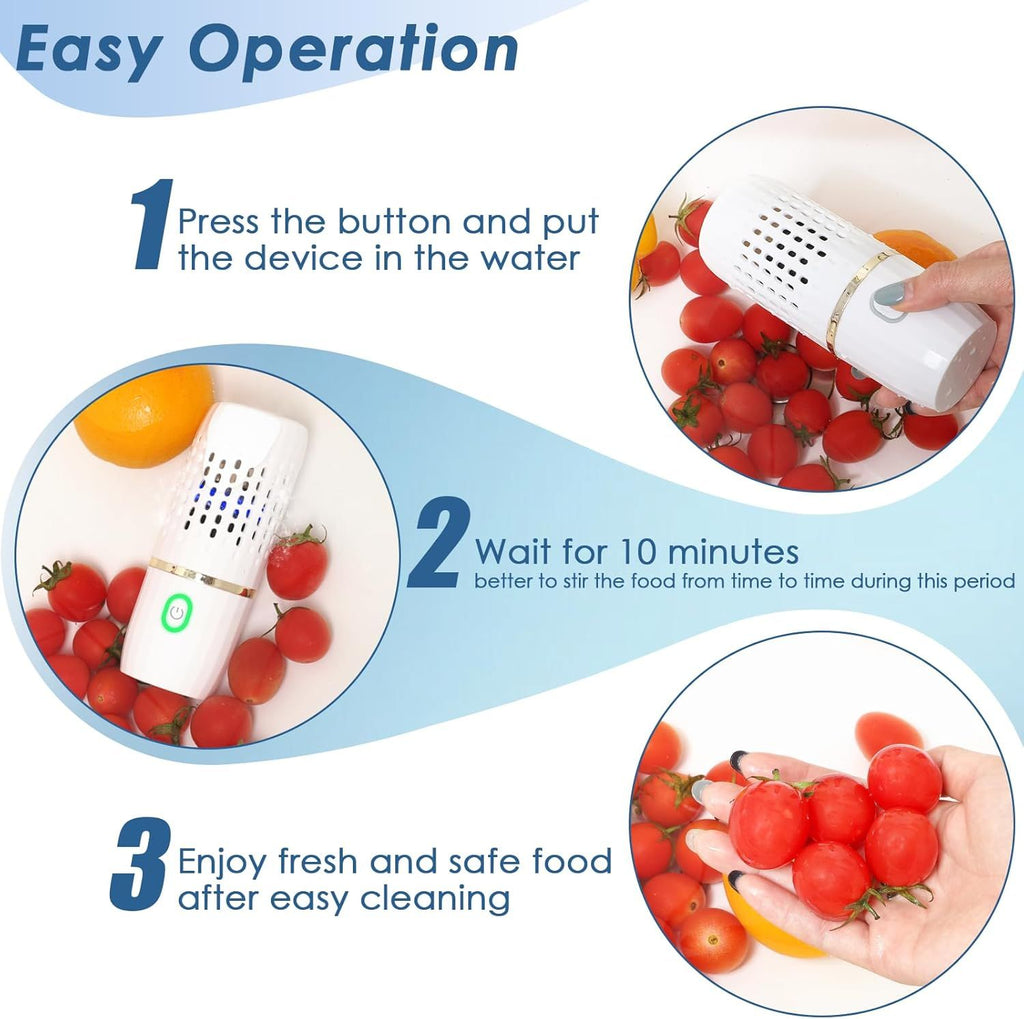 Fruit and Vegetable Purifier Cleaner Washing Machine Capsule Shape Disinfection OH-ion Purification