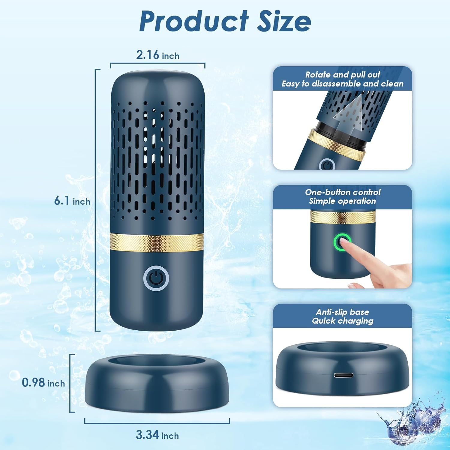 Fruit and Vegetable Purifier Cleaner Washing Machine Capsule Shape Disinfection OH-ion Purification