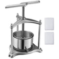 Fruit Wine Press, 0.8 Gallon/3L, Stainless Steel Manual Juice Maker with Powerful T-Shaped