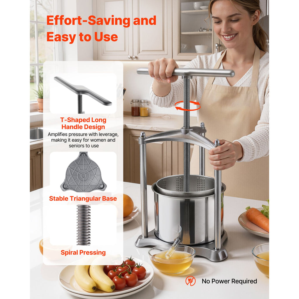 Manual Fruit and Wine Press for Versatile Home Juice Making