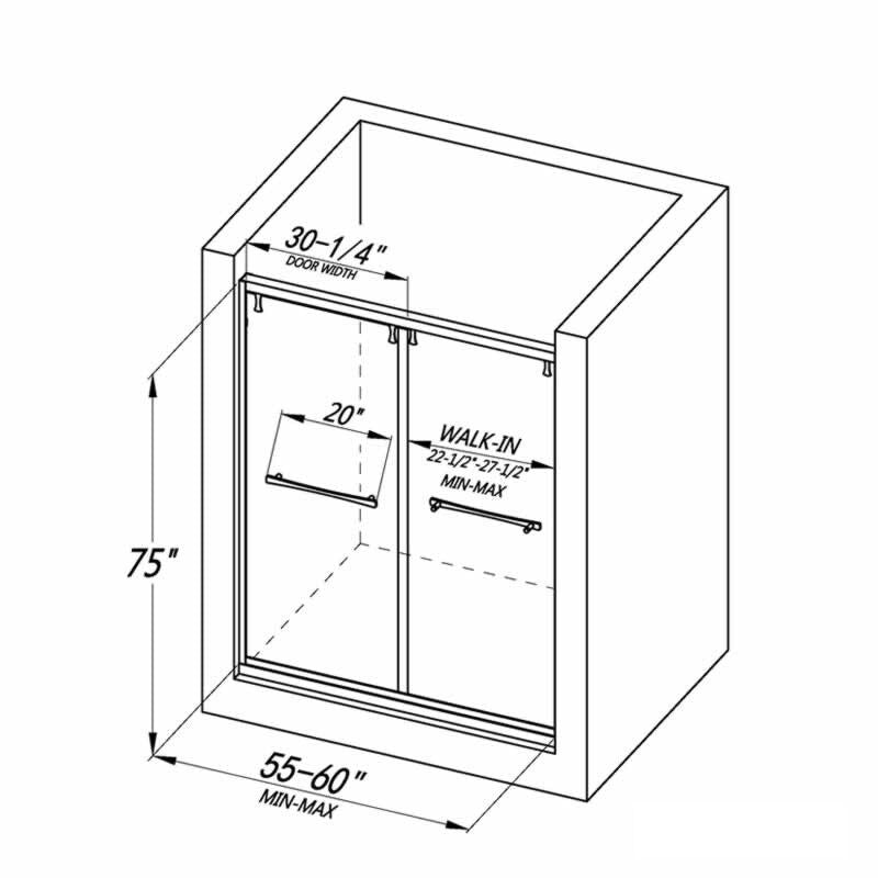 Full-Framed Dual-Sliding Soft-Close Shower Door