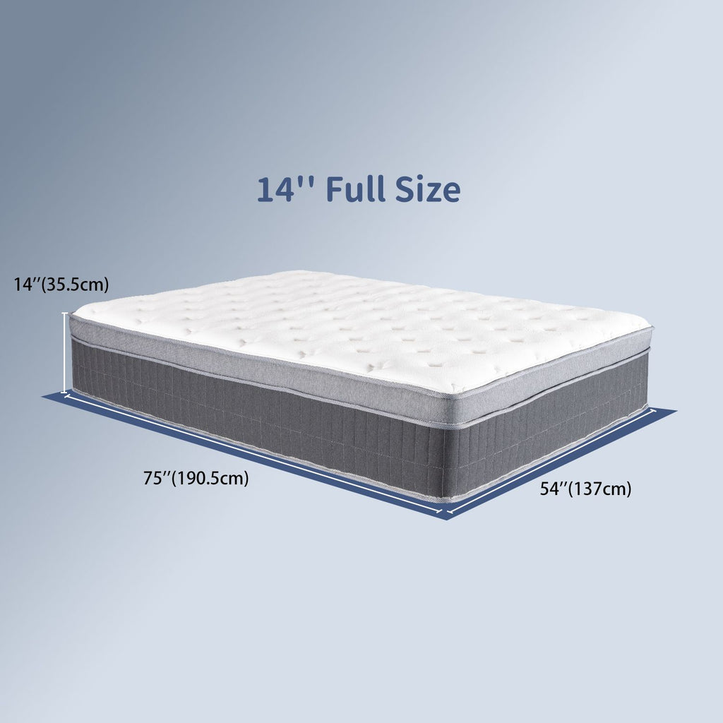 Medium Firm Hybrid Mattress with Memory Foam and Pocketed Coils