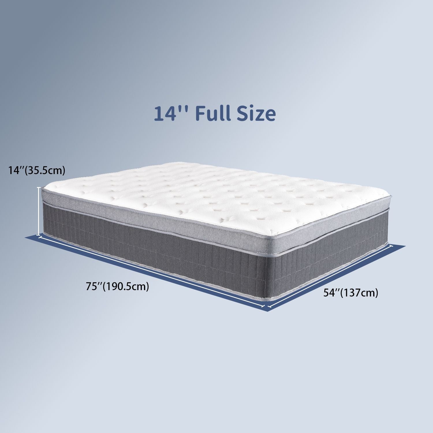 Medium Firm Hybrid Mattress with Memory Foam and Pocketed Coils