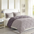 Reversible Diamond-Quilted Down-Alternative Comforter Set