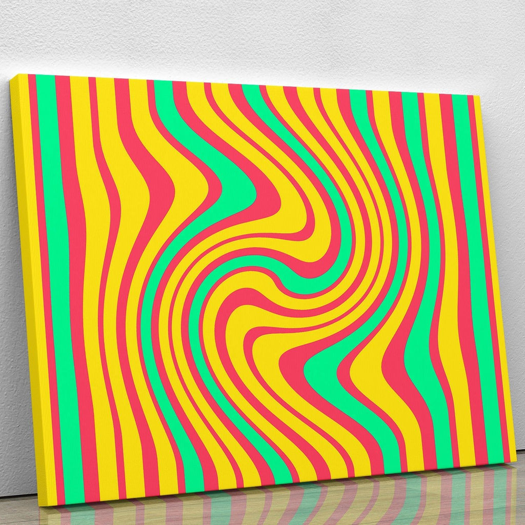Funky Stripes Swirl 4 Canvas Print or Poster