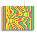 Funky Stripes Swirl 4 Canvas Print or Poster