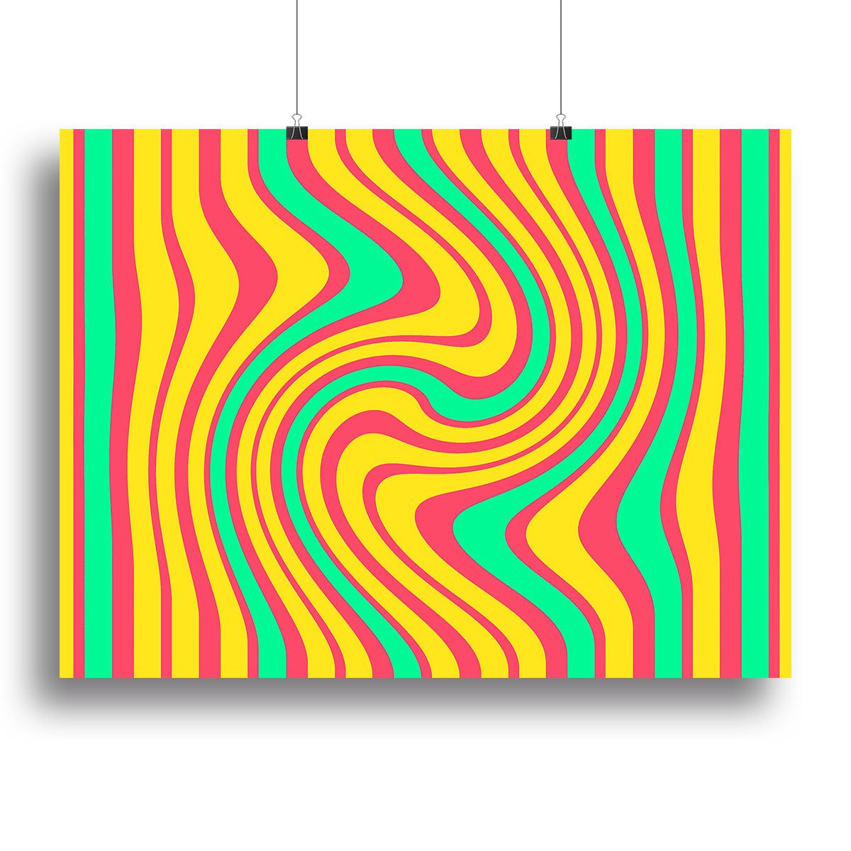 Funky Stripes Swirl 4 Canvas Print or Poster