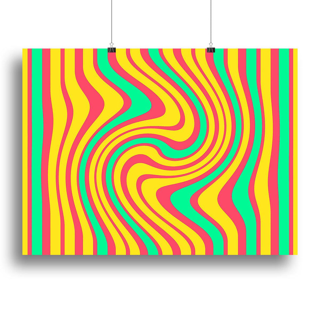 Funky Stripes Swirl 4 Canvas Print or Poster