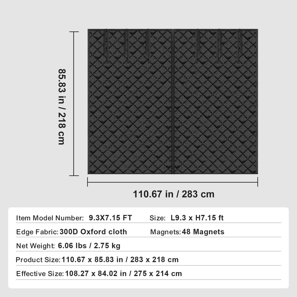Magnetic Insulated Garage-Door Curtain
