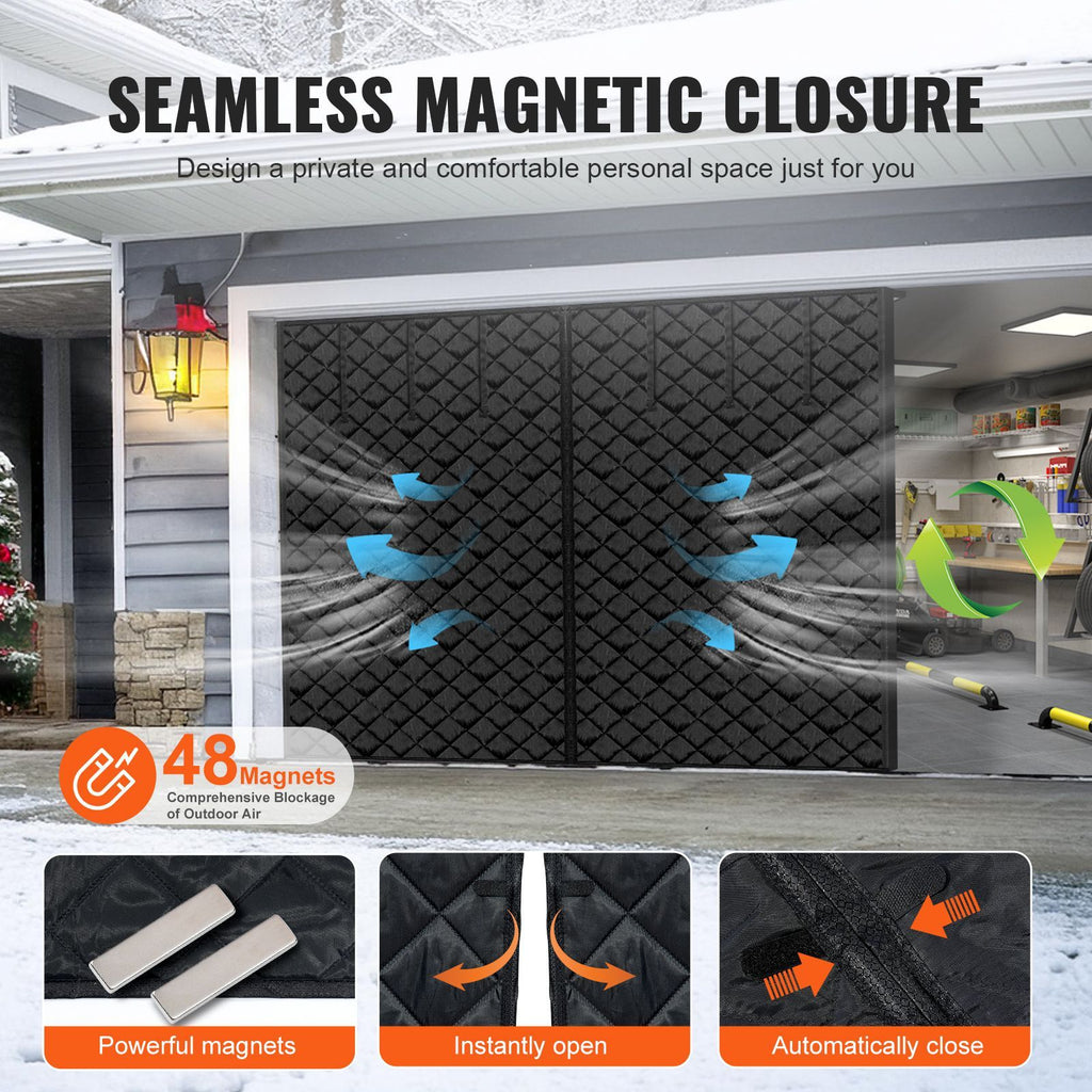 Magnetic Insulated Garage-Door Curtain