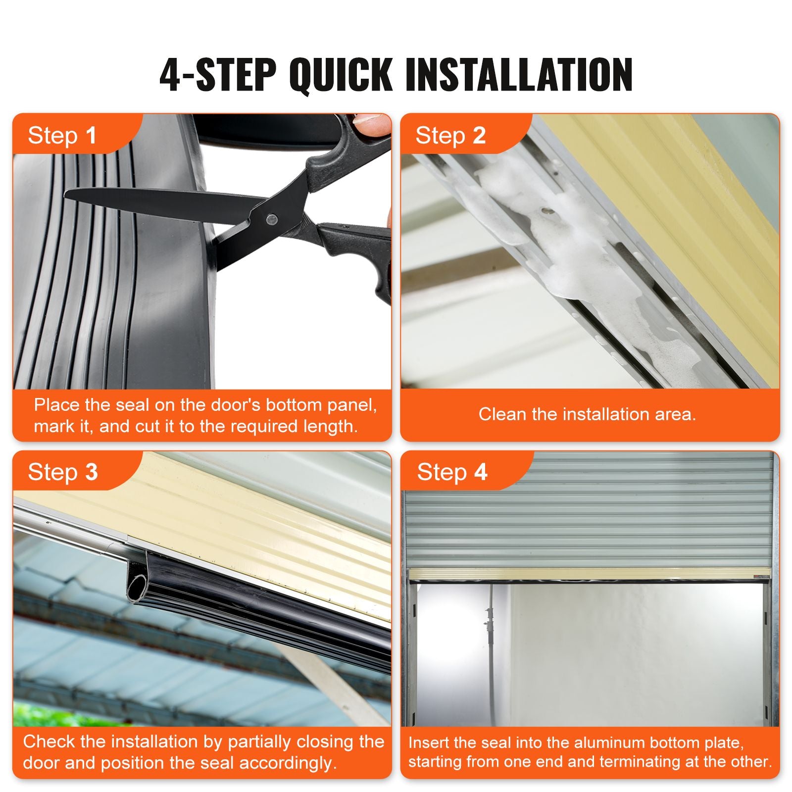 Garage Door Bottom Seal with U-Shape + O-Ring Design