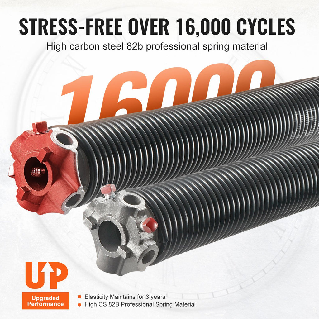 16000-Cycle Garage Door Torsion Springs with Full Installation Kit