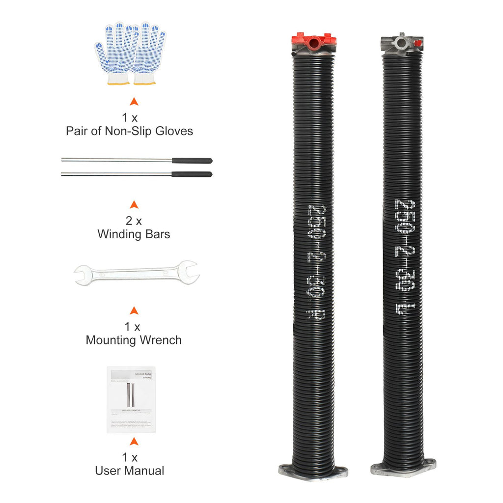16000-Cycle Garage Door Torsion Springs with Full Installation Kit