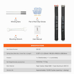 Complete Garage Door Torsion Spring Replacement Kit with Accessories