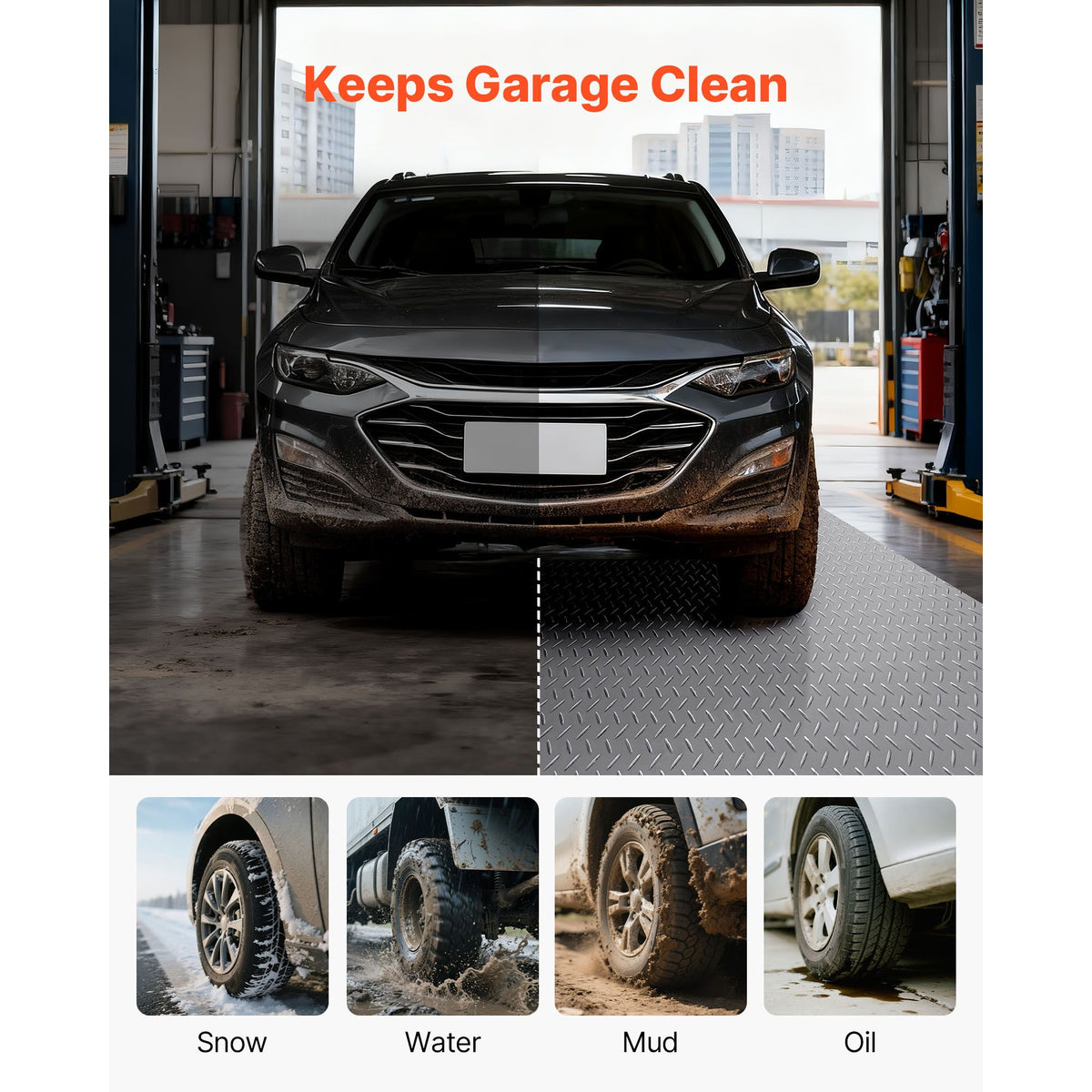 practical Garage Floor Mat – Non-Slip, Easy Clean, Custom Fit