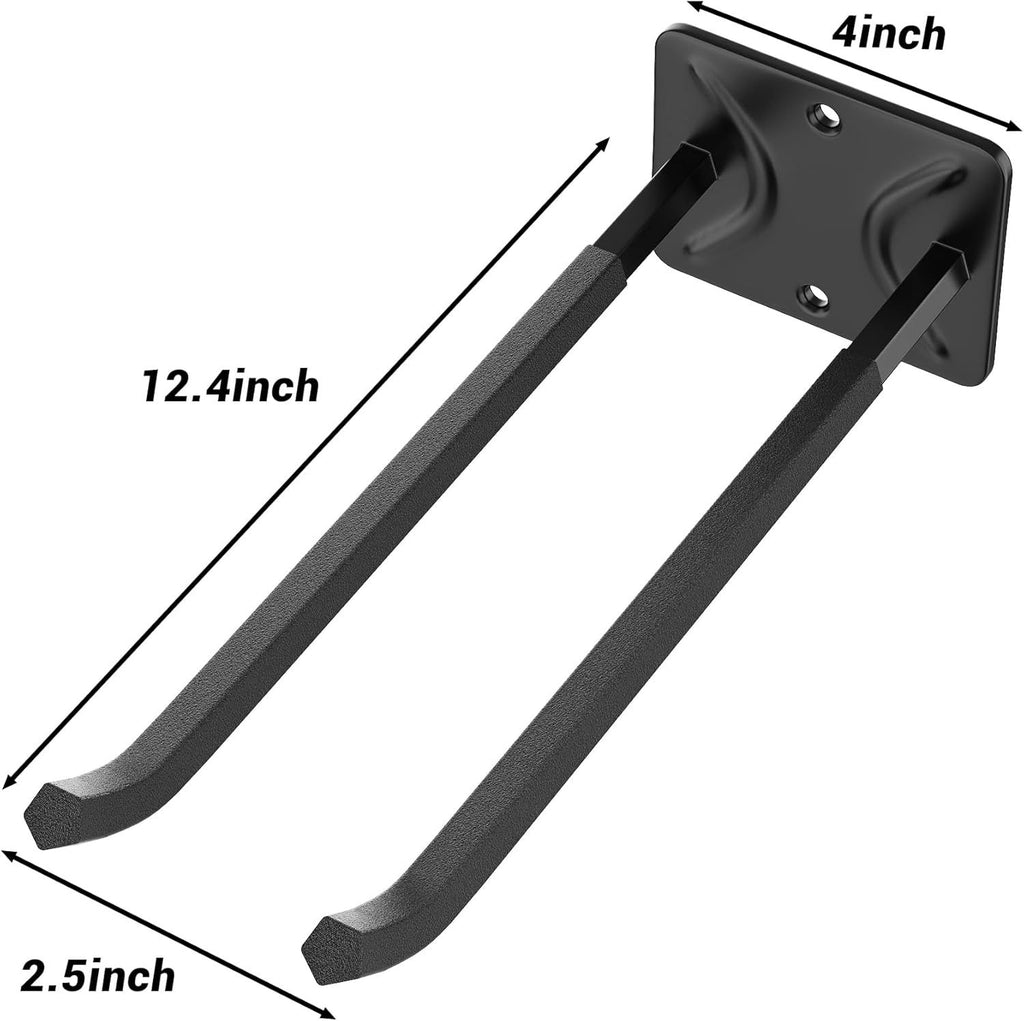 practical Wall Mount Garage Storage Hooks - Tool Organizer for Tires, Ladders & Garden Tools (4 Pack)