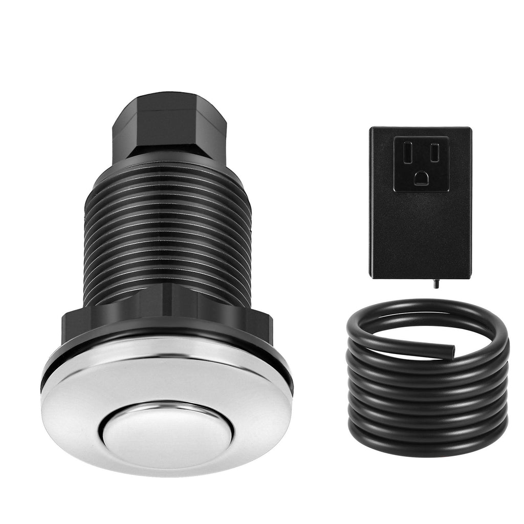 Stainless Steel Garbage Disposal Air Switch Kit – Sink Top Push Button On/Off