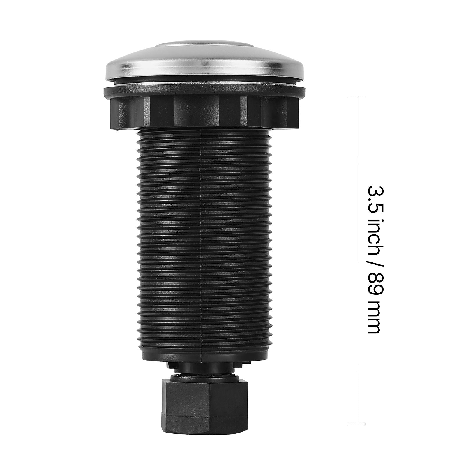 Garbage Disposal Air Switch Kit – Brushed Silver Stainless Steel Sink Top Push Button