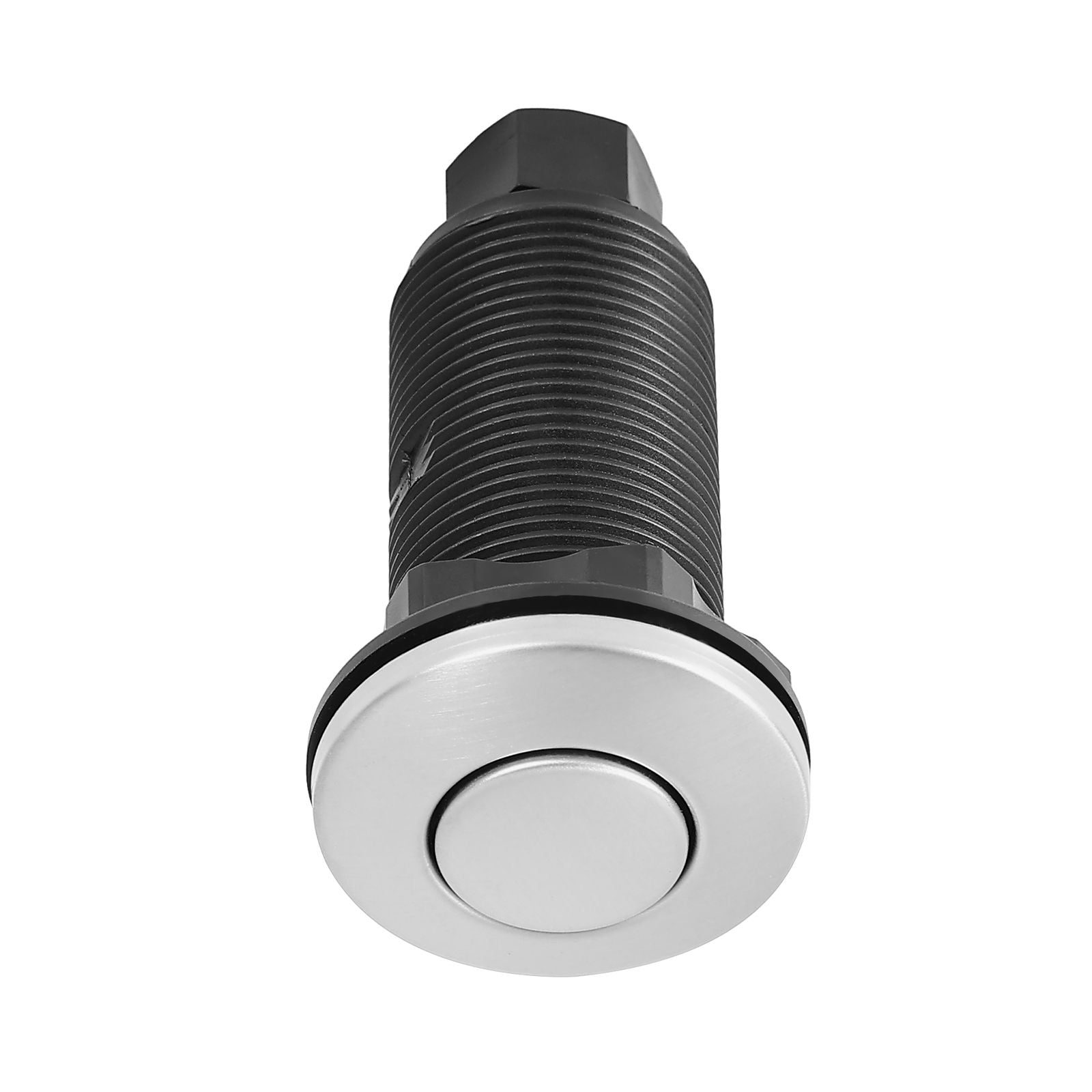 Garbage Disposal Air Switch Kit – Brushed Silver Stainless Steel Sink Top Push Button