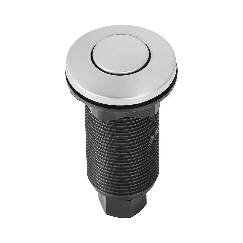 Garbage Disposal Air Switch Kit – Brushed Silver Stainless Steel Sink Top Push Button