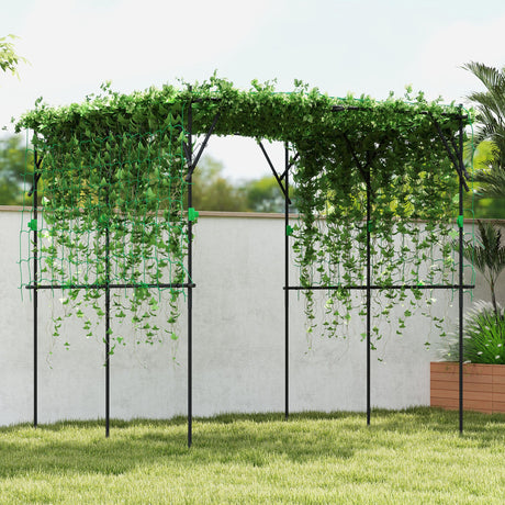 Adjustable Arched Trellis for Climbing Plants