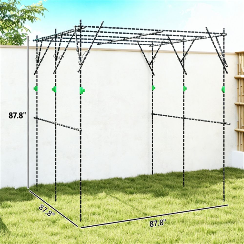Arched Garden Climbing Frame With Trellis Netting