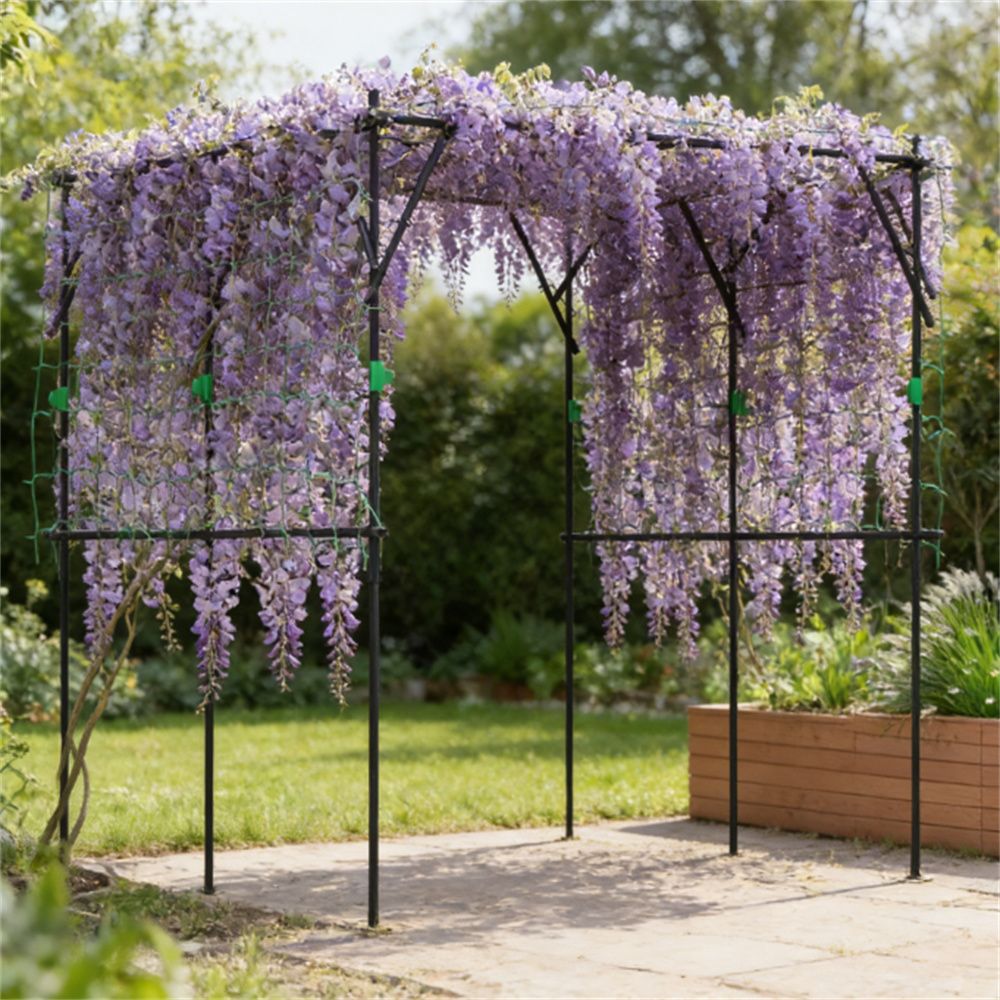 Arched Garden Climbing Frame With Trellis Netting