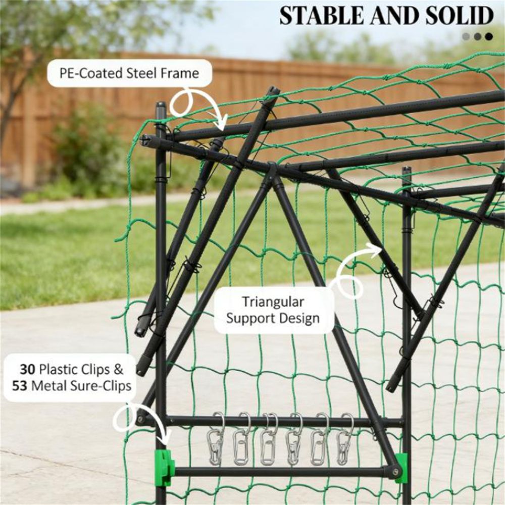 Arched Garden Climbing Frame With Trellis Netting
