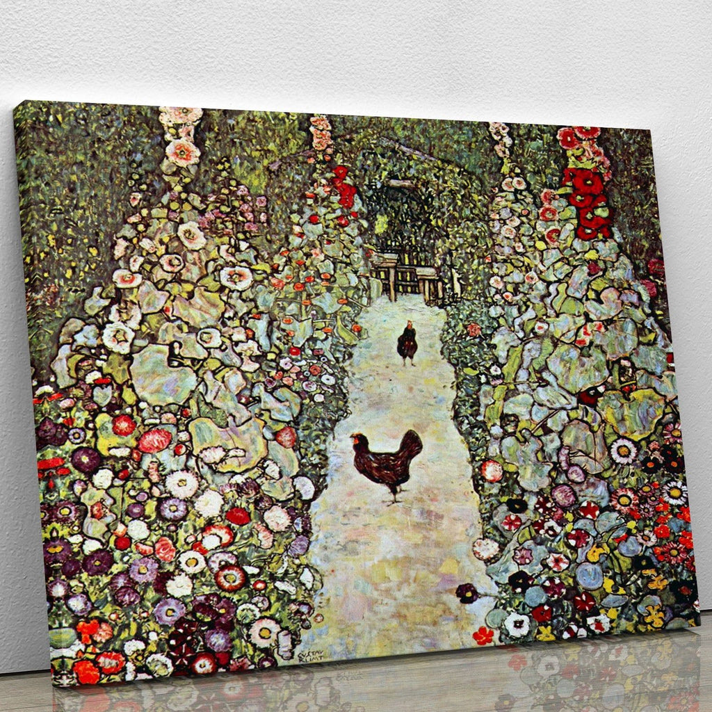 Garden Path with Chickens by Klimt Wall Art