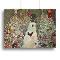 Garden Path with Chickens by Klimt Wall Art - 12" x 8" / 30cm x 20cm (approx) / Standard Framed Canvas Print