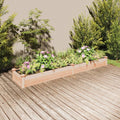 Rustic Solid Wood Garden Raised Bed – Large Natural Fir Planter for Vegetables and Flowers