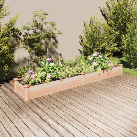 Rustic Solid Wood Garden Raised Bed – Large Natural Fir Planter for Vegetables and Flowers