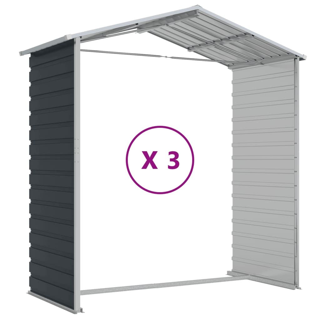 Modern Anthracite Garden Shed for Outdoor Storage