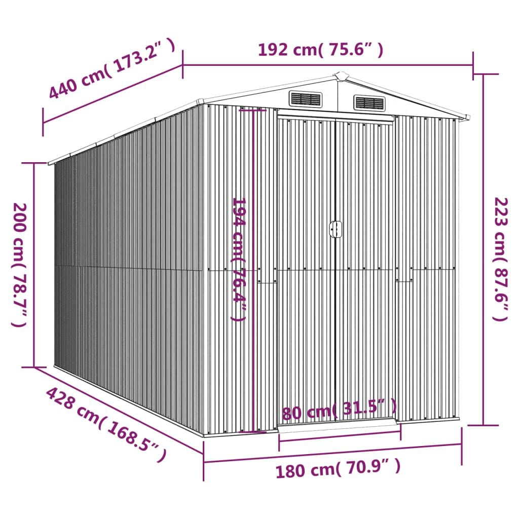 Ventilated Garden Shed with Sliding Access Gate