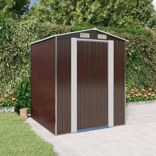 Dark Brown Garden Shed with Ventilated Storage