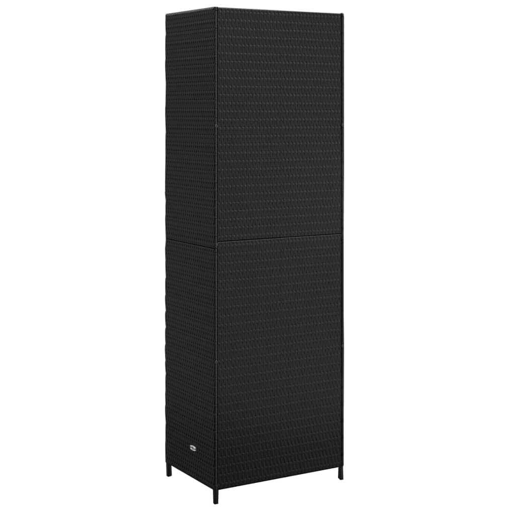 Water-Proof Poly Rattan Garden Storage Cabinet with 4 Compartments