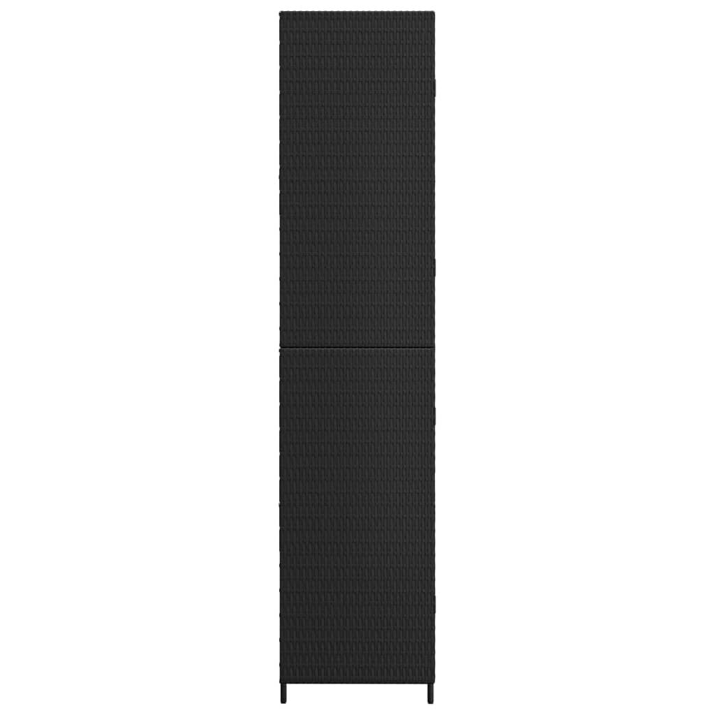 Water-Proof Poly Rattan Garden Storage Cabinet with 4 Compartments