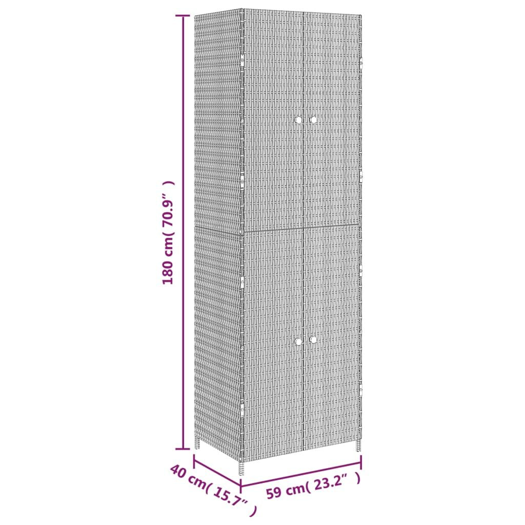 Garden Storage Cabinet with 4 Compartments – everyday and Water-Resistant
