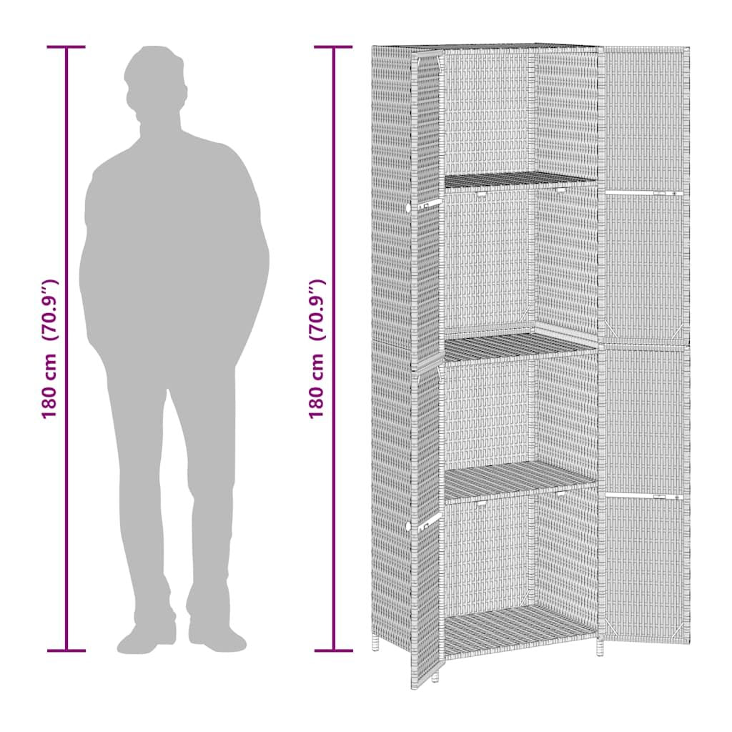 Garden Storage Cabinet with 4 Compartments – everyday and Water-Resistant