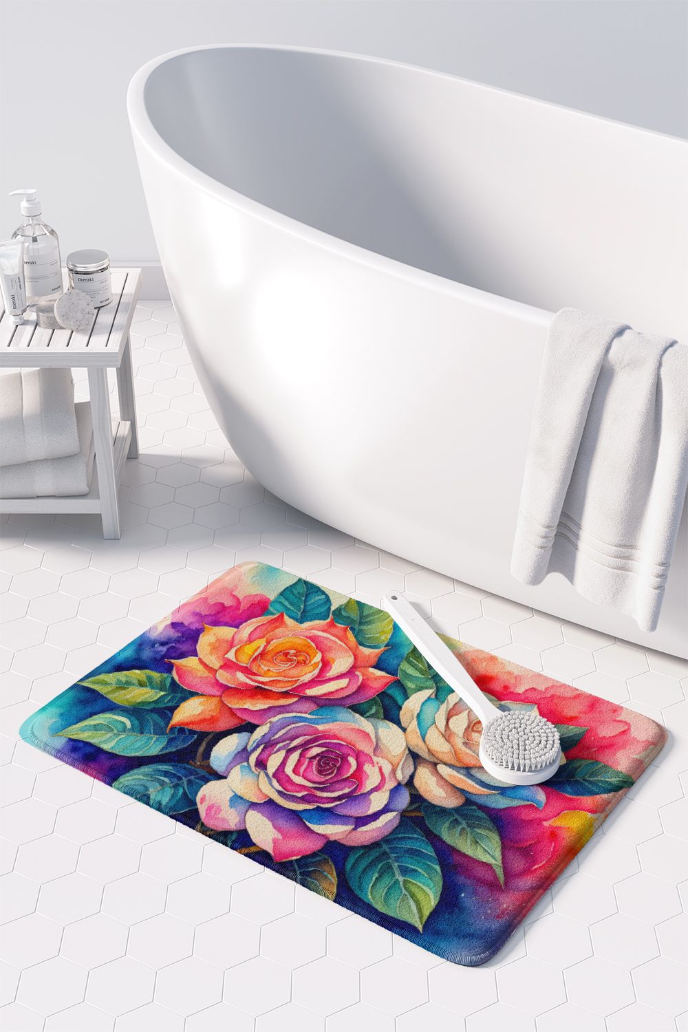Gardenias in Color Memory Foam Mat
